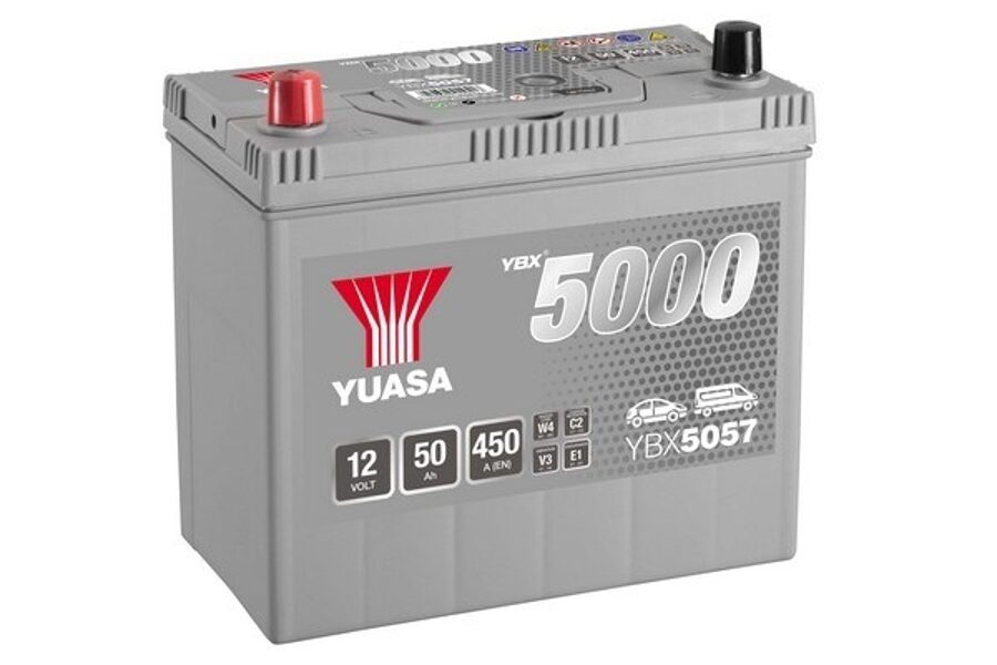  YUASA 50Ah/450A YBX5000 Silver High Performance SMF (Kreisais+) 238x129x223 B00 (STARTA)