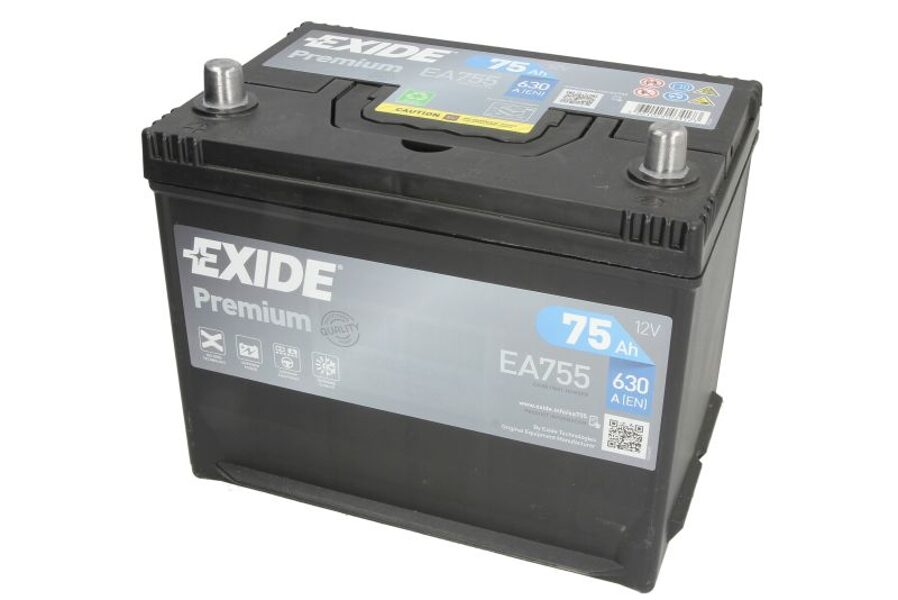 EXIDE Premium EA755 75Ah 630A