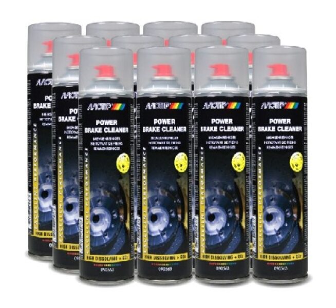 MOTIP BRAKE CLEANER bremžu tīrīšanas līdzeklis aerosolā, iepakojums 0.5l x 12 gab