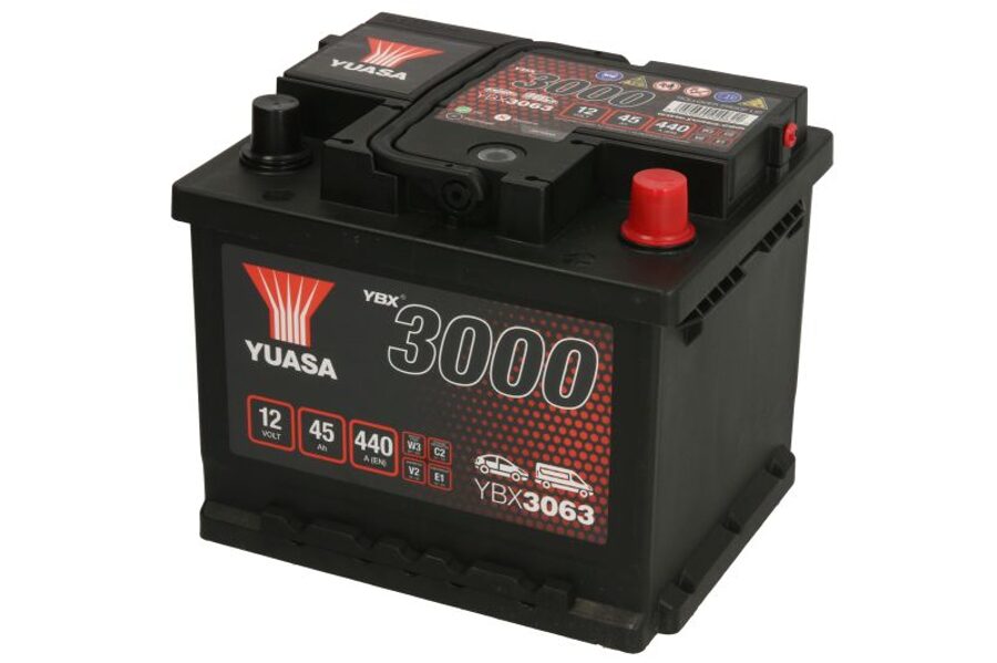 YUASA 45Ah/440A YBX3000 SMF (Labais+) 